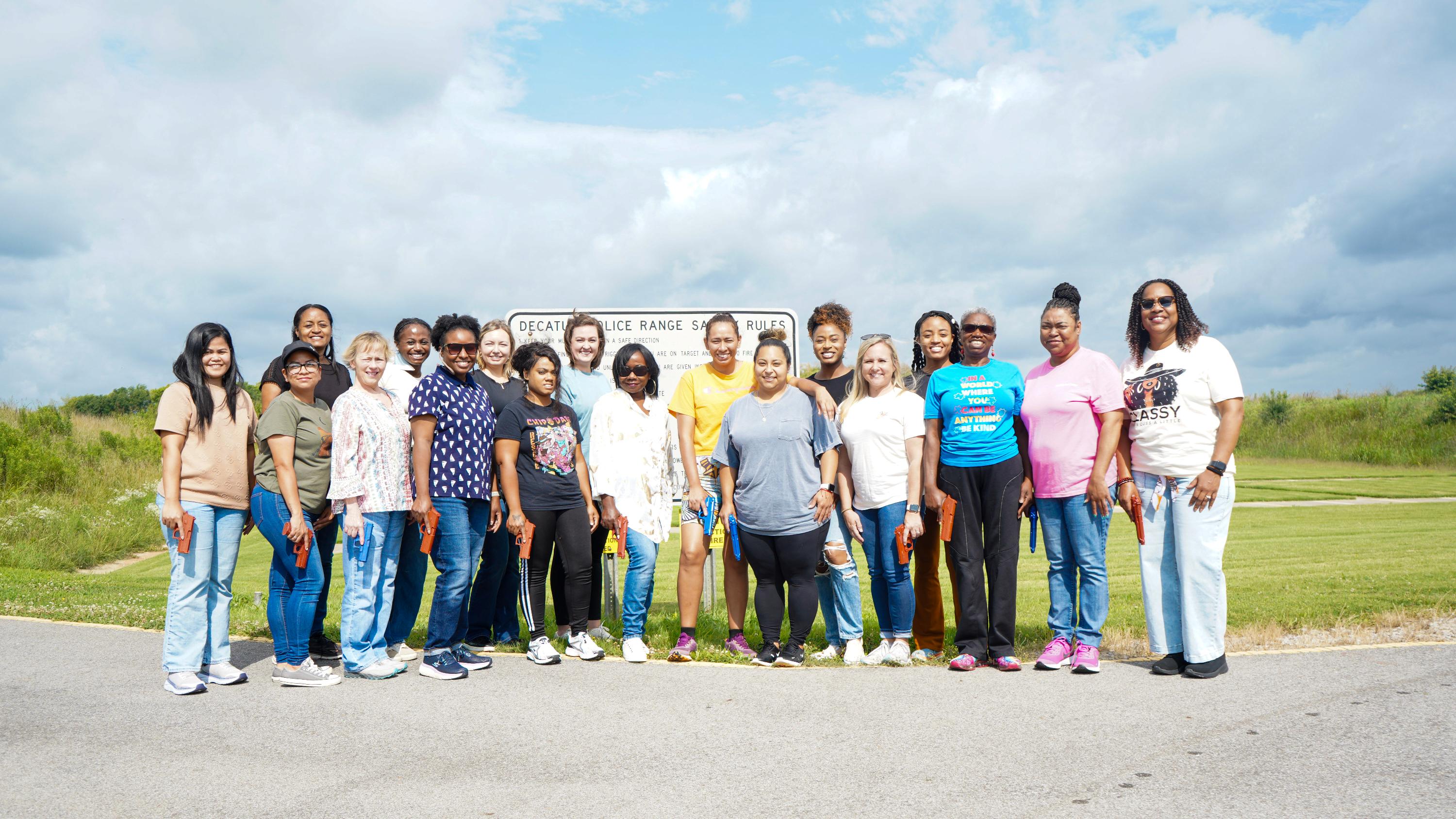 Group of women who participated in the Decatur Police Department's firearms safety course.